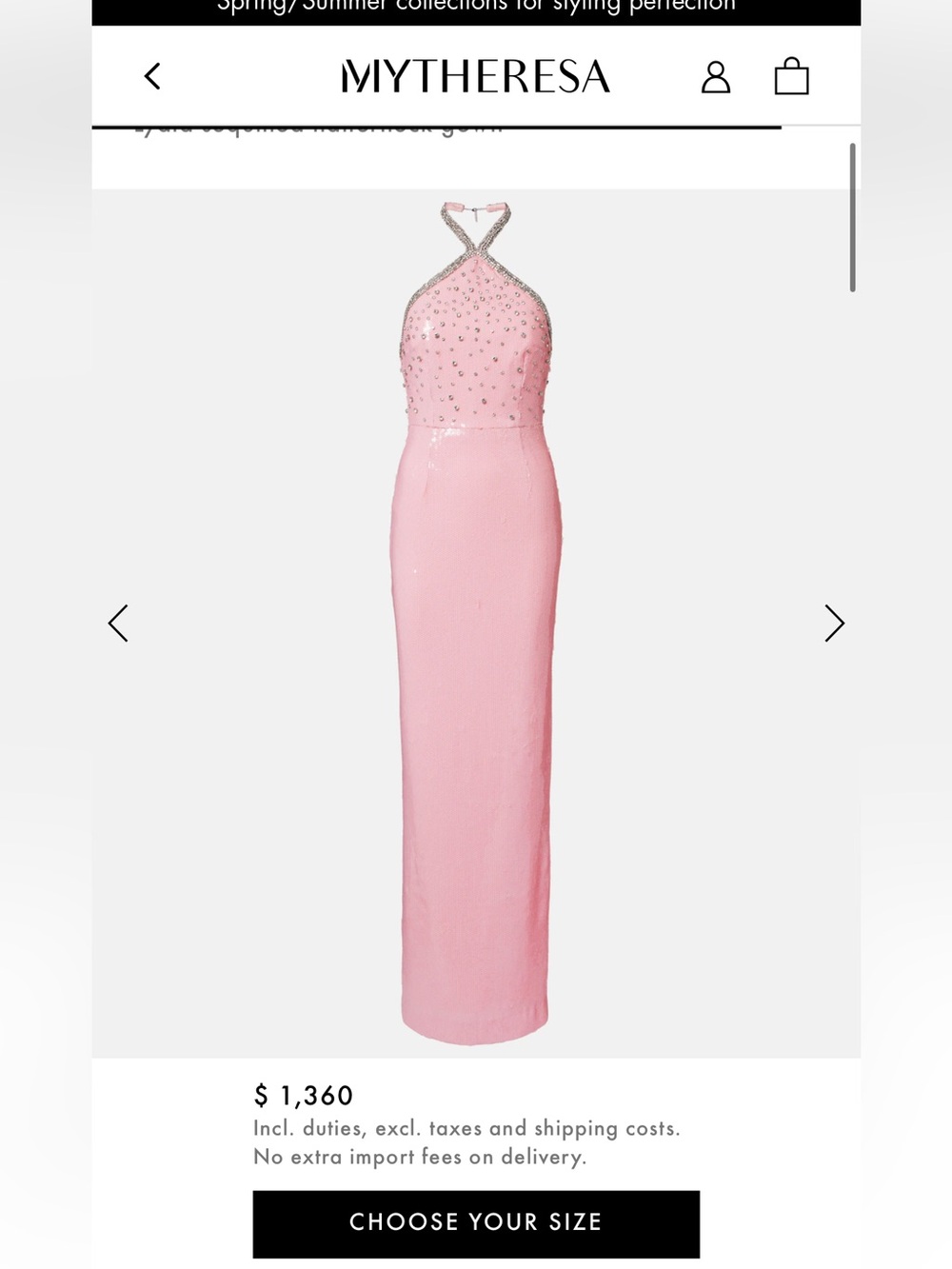 Rebecca Vallance- Lydia sequined halterneck gown